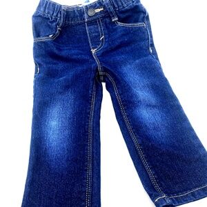 Baby Jeans Pants Size 18-24m Girls Toddler Blue Elastic Waist Straight Children